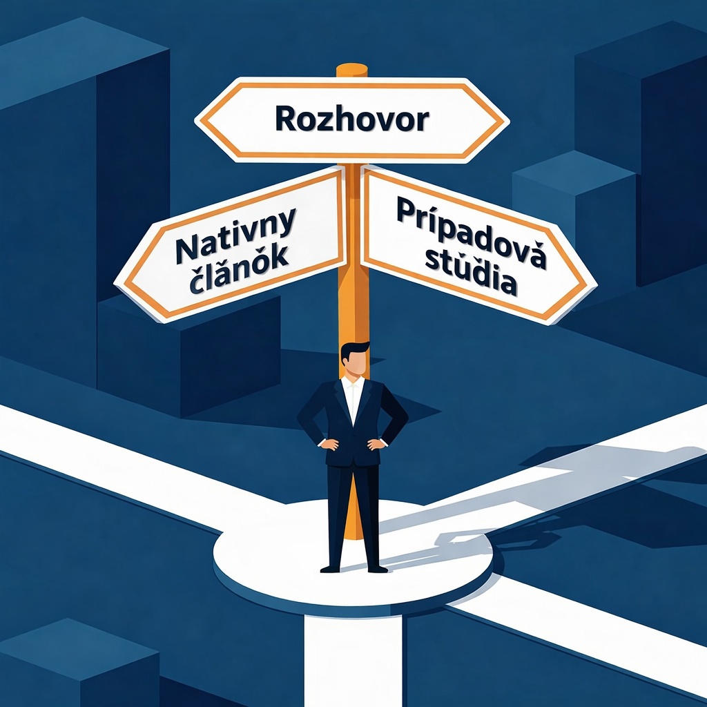 Natívny článok, odborný komentár, prípadová štúdia alebo rozhovor?