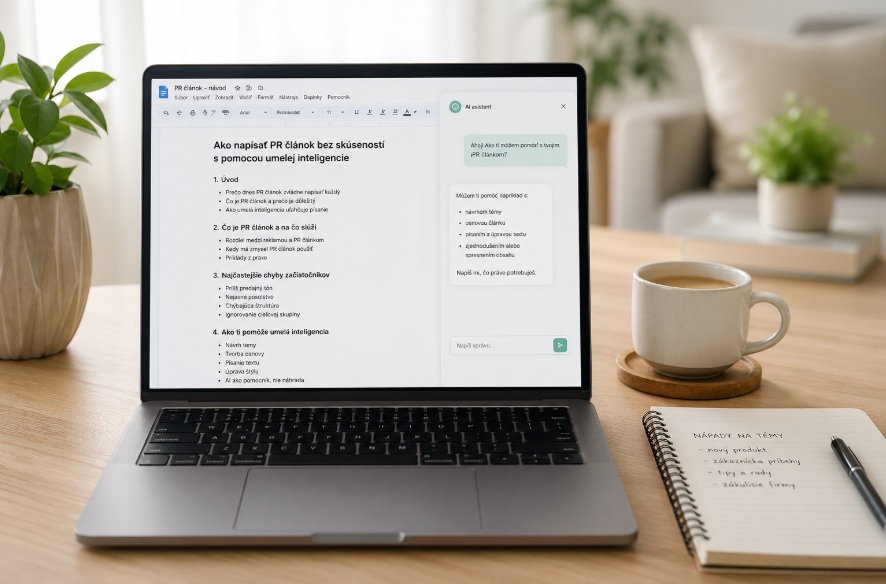 Napísať PR článok s pomocou AI zvládne dnes každý – aj bez marketingovej praxe.