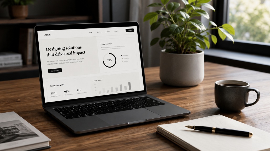 Moderný web potrebuje rovnováhu medzi čistým dizajnom a strategicky napísaným obsahom.