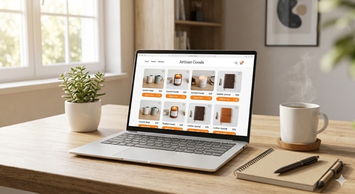 Spustenie moderného internetového obchodu na platforme Webnode zvládnete krok za krokom aj bez znalosti programovania. Autorské dielo vytvorené v spolupráci s AI (Gemini).